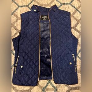 Lee Hanton 2xl brand new vest. Navy blue and brown strips. Just gorgeous!